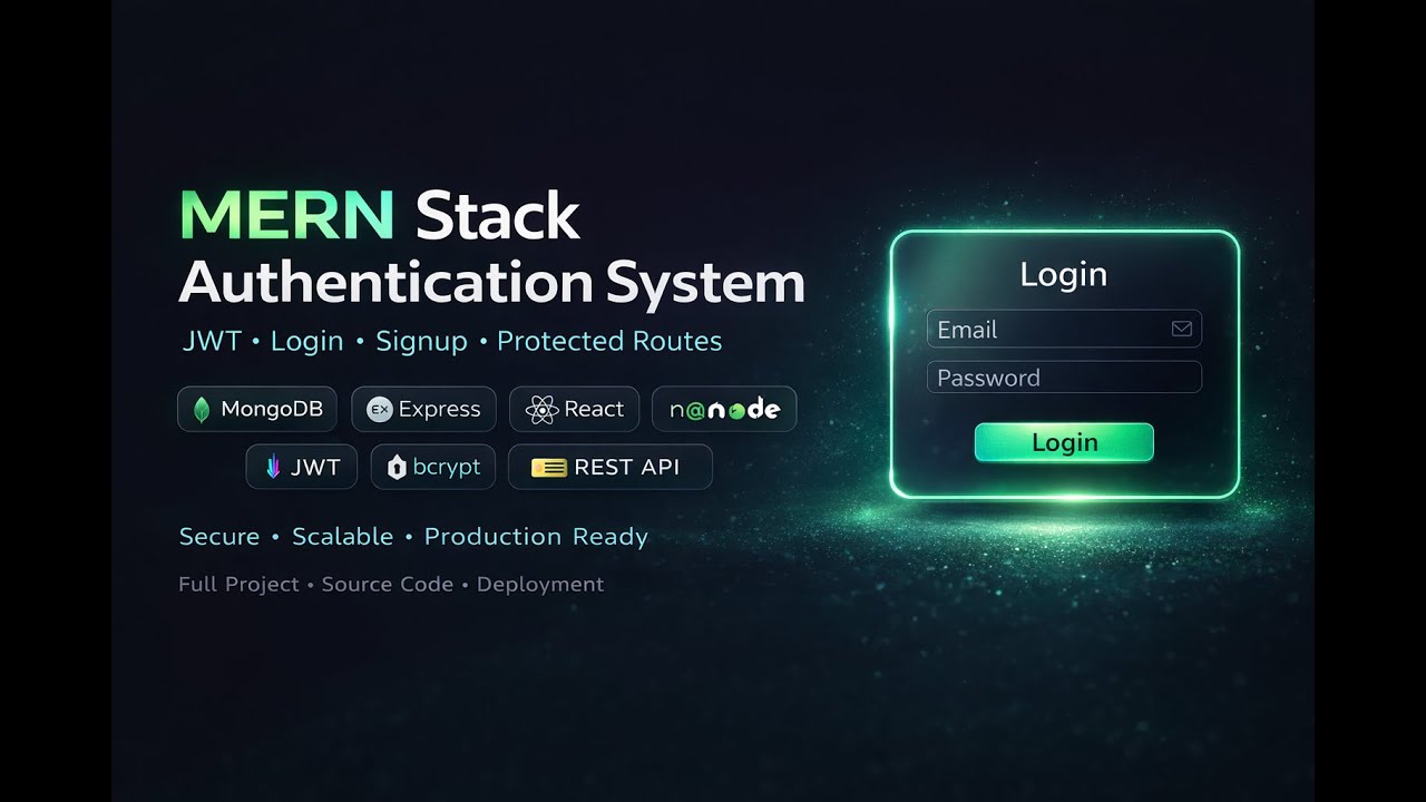 MERN Stack Authentication & Deployment (JWT) | Complete 3-Hour Project ...