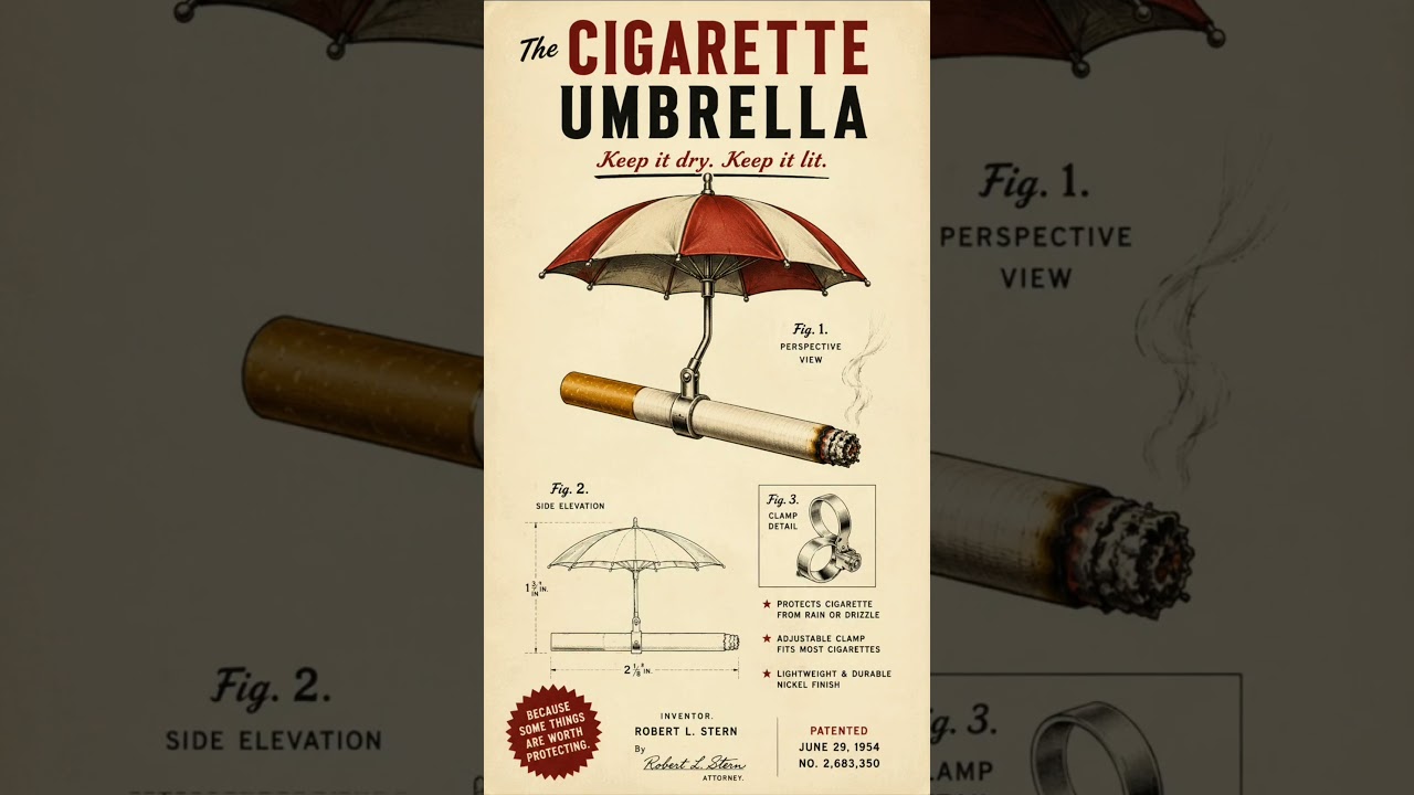 cigarette umbrella From @_rayeonsu comes Emerging Absurdity Fig. 1: Rain Cant Stop Addiction a miniature designed to protect a in the rain., We all know the moment. You step outside for a smoke, Clown-cigarette umbrella - Boing Boing