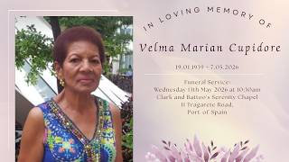 Funeral Tribute Service of Velma Marian Cupidore