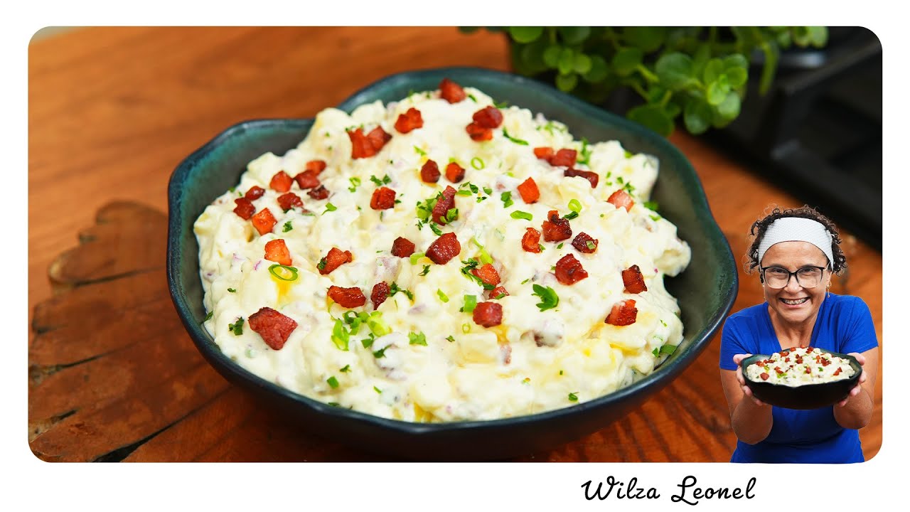 MAIONESE DE BATATA COM BACON OU BACONESE: CLÁSSICA E SUPER CREMOSA ...