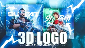 How to make BGMI/PUBG 3D Gaming Logo on android and pc | 3D logo tutorial on android 🔥