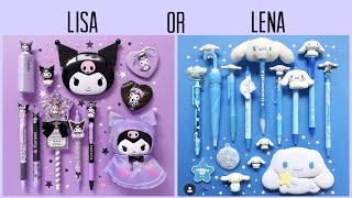 LISA OR LENA💕 KUROMI VS CINNAMOROLL💖 (would you rather) #lisaorlena #kuromi #vs #cinnamoroll