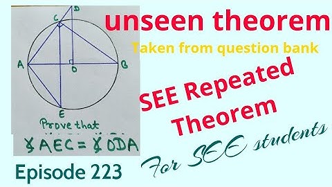 unseen theorem -SEE -class 10 - Theorem / viral theorem video - unseen theorem - Episode 223