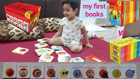 My first library set of 10 board books | First books for kids | My first library vs little librarian