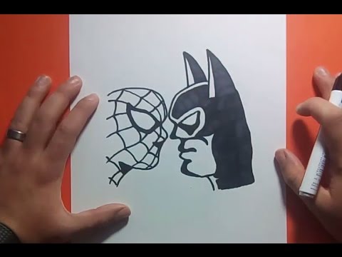 Como dibujar a Batman vs Spiderman paso a paso 