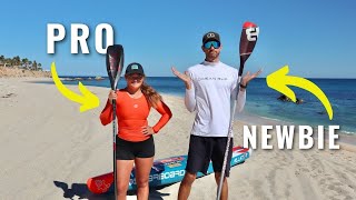 A 3x SUP WORLD CHAMPION teaches me how to downwind paddle.