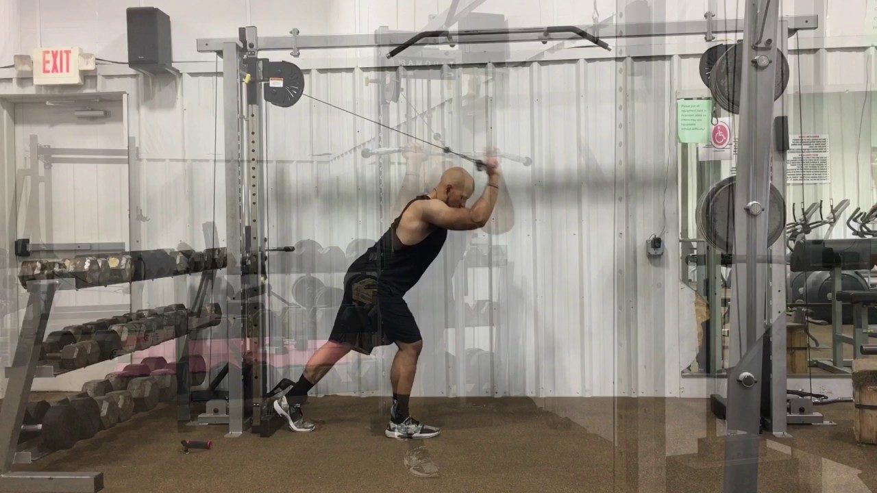 Overhead Tricep Extension Straight Bar YouTube