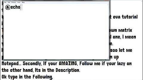 How to create the "Matrix Rain Code" in Notepad