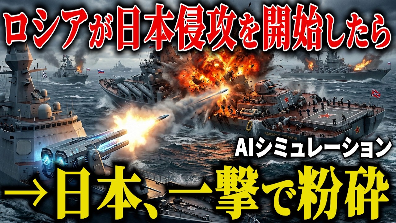 【閲覧注意】もしもロシア軍が日本侵攻を開始したら…日本の極秘技術レールガンで反撃した結果！【AIシミュレーション】