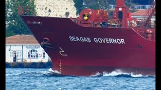 Shipspotting Bosphorus! LPG Tanker Ships Floating In Istanbul