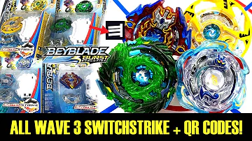 ALL WAVE 3 SWITCHSTRIKE + QR CODES + BATTLES! BEYBLADE BURST EVOLUTION