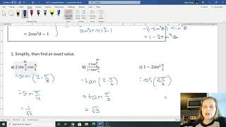 Unit 7, Lesson 3: Double Angles