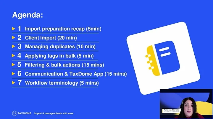 Onboarding training session 2: Import clients and set up CRM – Agenda & Import preparation recap