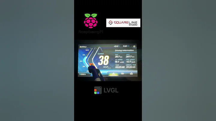 Build a Custom E-Bike GUI on Raspberry Pi with LVGL & SquareLine Studio #shorts #lvgl #raspberrypi