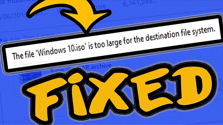 How to copy large files to Fat32 File System Windows 10
