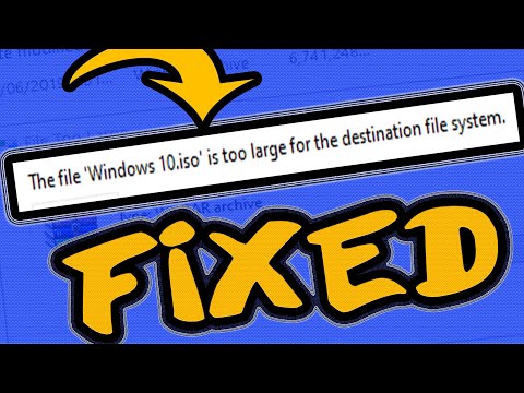 How to copy large files to Fat32 File System Windows 10