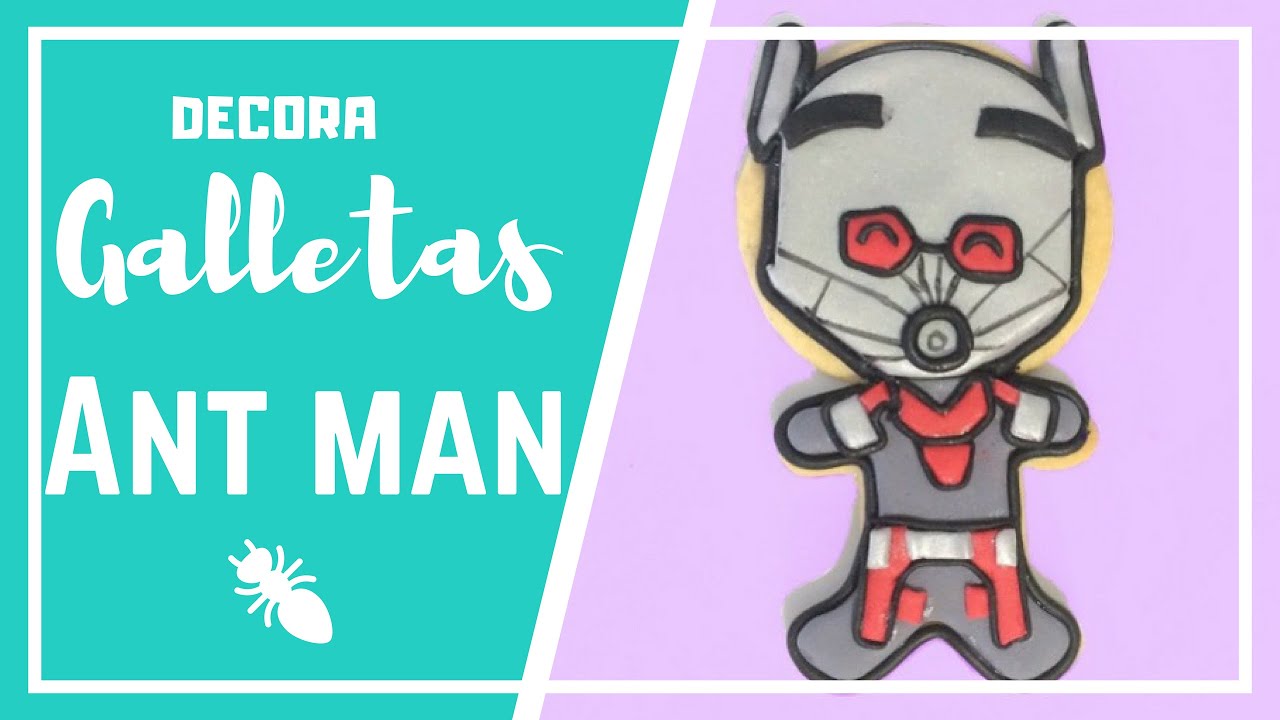 como hacer pasteles sin horno GALLETAS de MANTEQUILLA * decoradas con FONDANT de ANTMAN 🐜 | galletas ANTMAN || NIVEL DELICIA