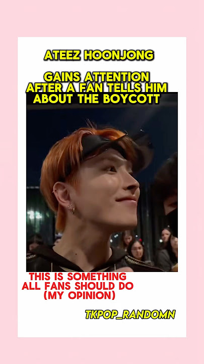 #ateez #hongjoong gains attention after atiny made him aware of the #boycott #kpopnews