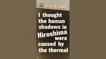 The human shadows in Hiroshima were caused by thermal radiation? - #OOTF #shorts