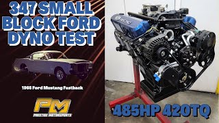 Custom 485HP 347 Ford Stroker Dyno Testing for Duke&#39;s &#39;65 Fastback at Prestige Motorsports