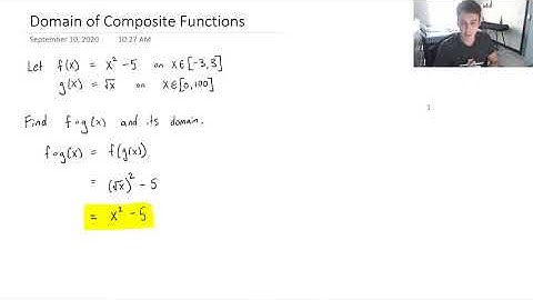 Finding Domain of Composite Function - Calculus 1