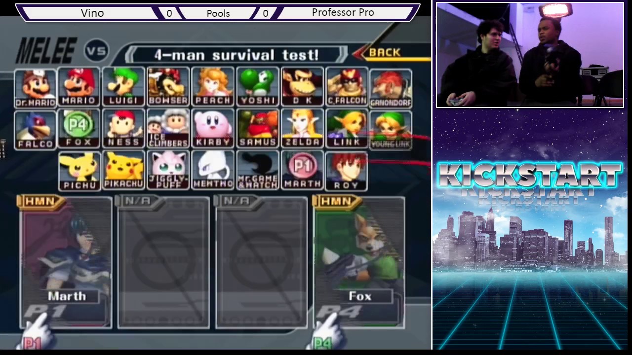 Kickstart 15 Pools - Vino (Marth) vs Professor Pro (Fox)