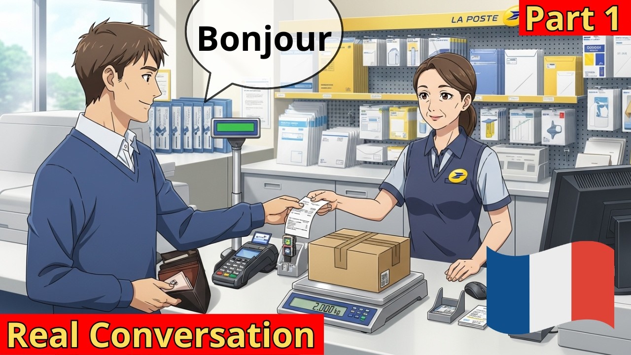 На почте №1 | 10 коротких французских диалогов | Французский для начинающих | A2-B1