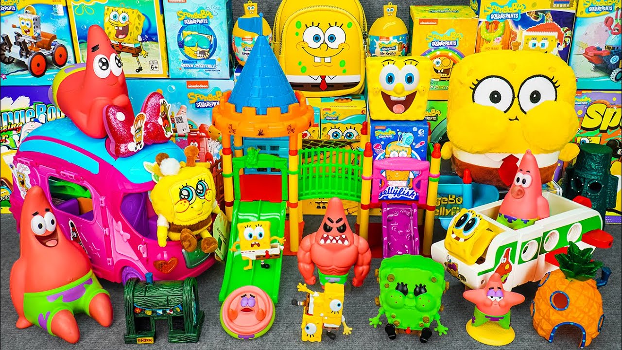 Satisfyingly open the fun SpongeBob SquarePants Amusement Park toy collection🧽스펀지밥 장난감 리뷰