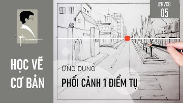 #HVCB05:HỌC VẼ CƠ BẢN-Ứng dụng Vẽ Phối Cảnh 1 Điểm Tụ:Điểm Tụ nằm ngoài tranh& những trường hợp khác