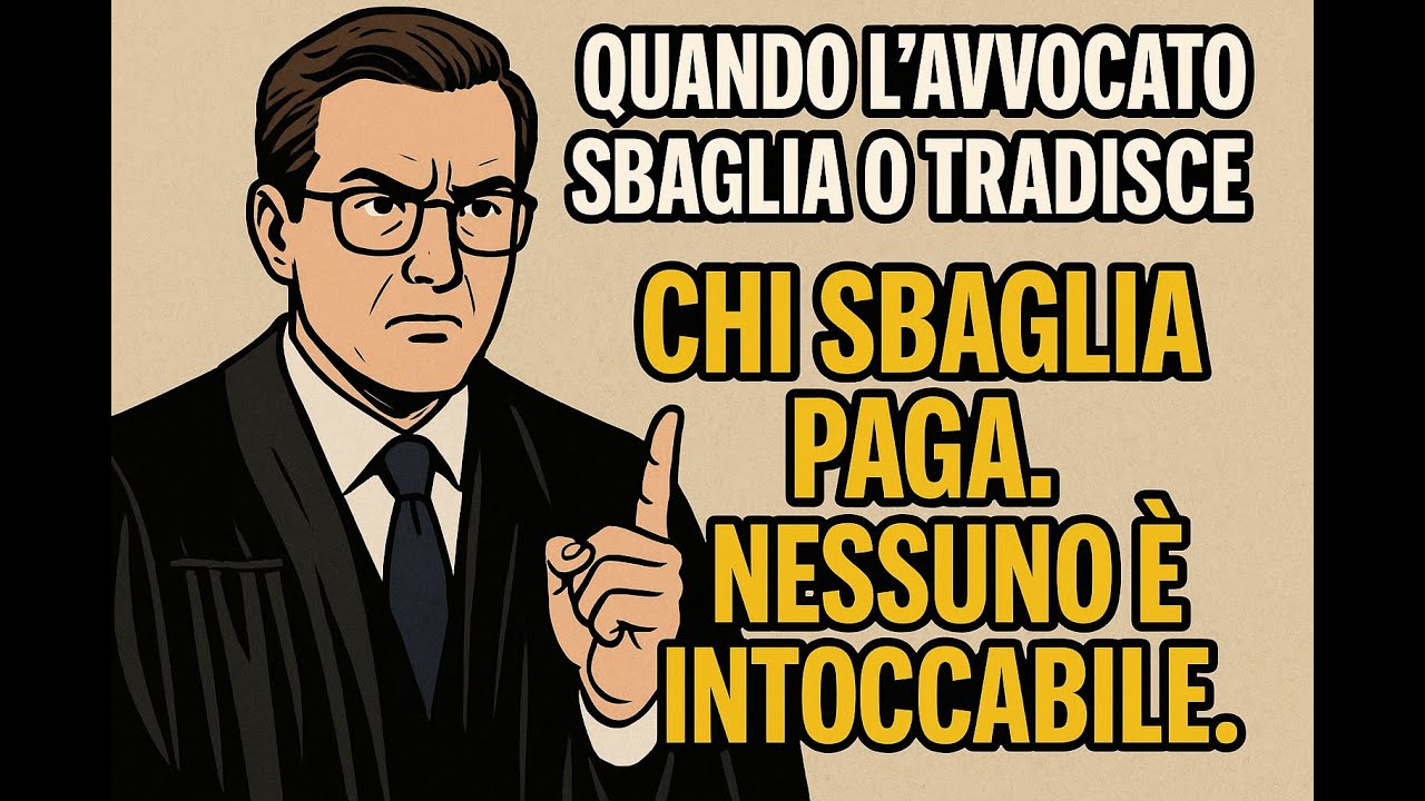 Quando l’avvocato sbaglia o tradisce chi sbaglia paga  Nessuno è intoccabile