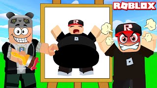 Heronpuppy vs Panda Resim Çizme Oyunu !  Roblox Speed Draw!