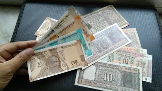 New/old 10 rupees notes