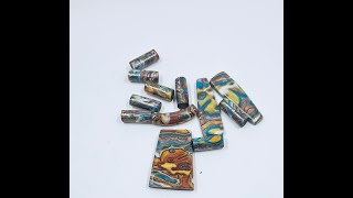 Polymer Clay Mokume Gane Tube Beads Tutorial (necklace coming soon)