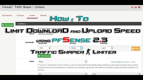 pfSense Tutorial - Limit Download and Upload speed using pfSense