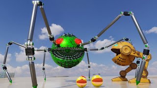 SPIDER ROBOT PACMAN VS TWO LEGS ROBOT PACMAN