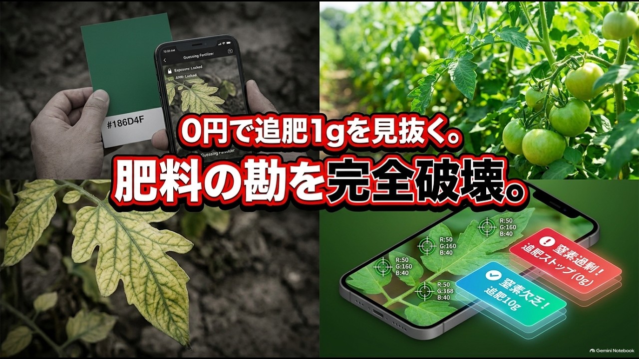 科学的栽培技術】カラーチャートとRGBチャンネル比較を用いた家庭菜園