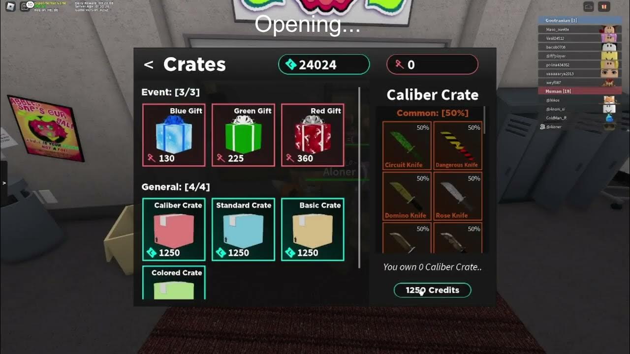 Kaiju paradise opening 50K+ Credits Caliber Crate! [25+ Crates] Promo