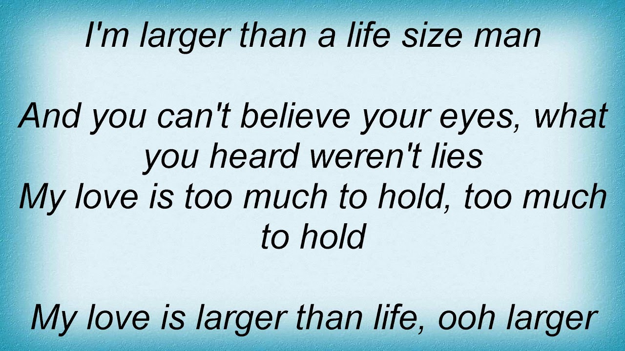 Kiss Larger Than Life Lyrics YouTube