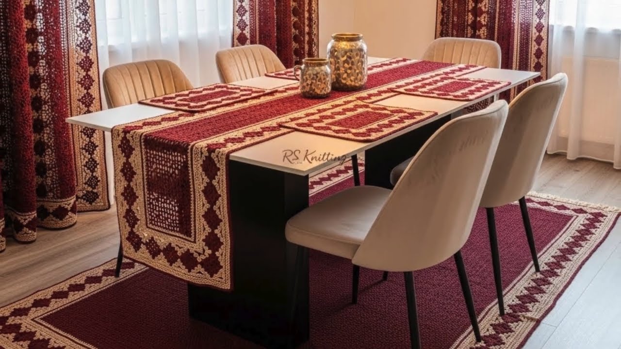 Luxury Handmade Crochet Dining Decor | Elegant Table Runners & Rugs