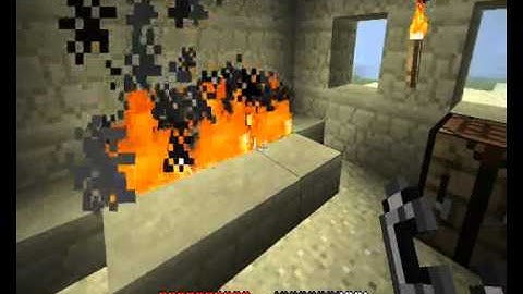 How to make a Fireplace/item disposal (Minecraft)