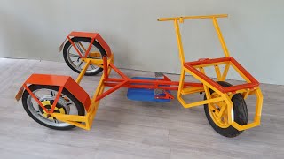 Build An Electric Wheelbarrow From Scrap For Workshop | New Design and Detail Implement For Everyone