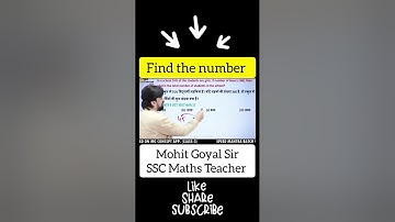 find the number | Mohit Goyal sir | SSC Toppers | #shorts | ssc maths | #maths #mohitgoyal #ssc