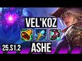 VEL'KOZ & Ezreal vs ASHE & Varus (SUP) | KR Challenger | 25.S1.2