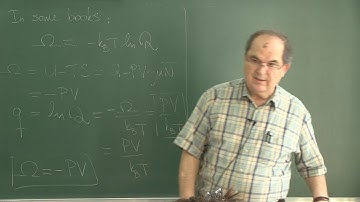 Statistical Mechanics - Week 4 | Lecture 2