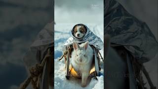 Rabbit Saves Saint Bernard Dog In Air Crash Rabbit & Dog