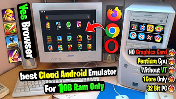 2024 Online Android Emulator For 1GB Ram Dual Core PC | NO GRAPHICS CARD | 32 Bit | NO VT