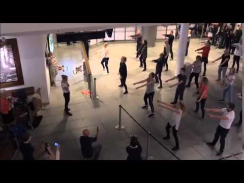 Flash mob proposal in Copenhagen Airport