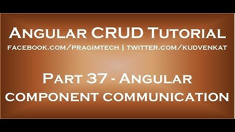 Hoekige componentcommunicatie