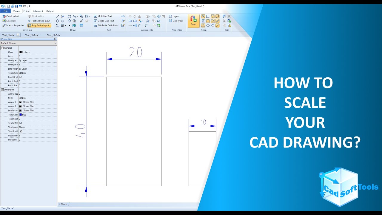 ABViewer. How to scale your CAD drawing?