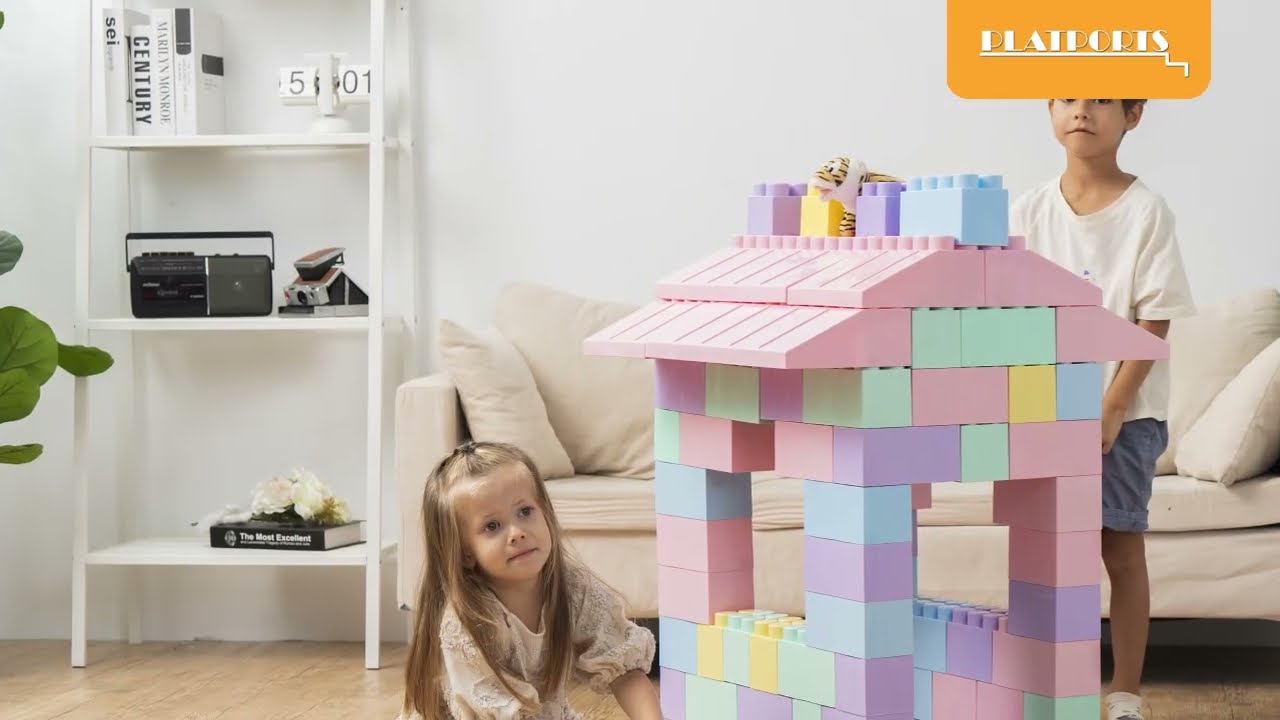 PLATPORTS Huge Blocks - Giant Plastic Blocks - Big Blocks - Jumbo Blocks - Big Building Blocks Jumbo